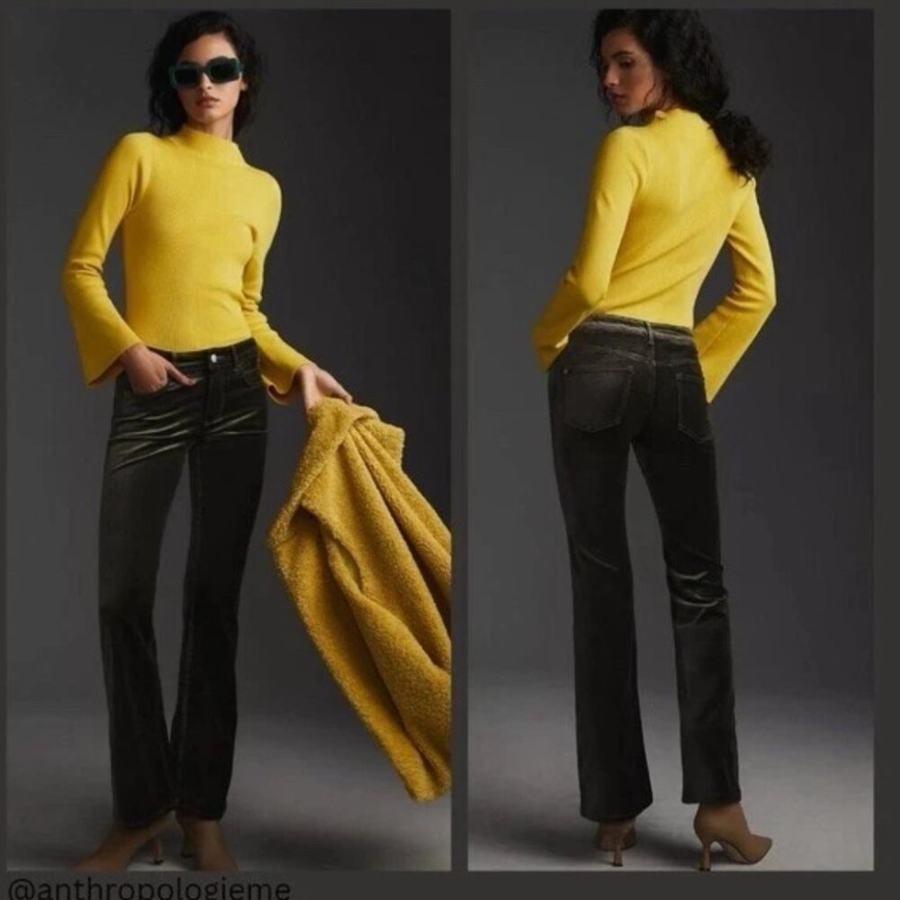 Anthropologie Pilcro Demilune Mid-Rise 27" Bootcut Velvet Jeans